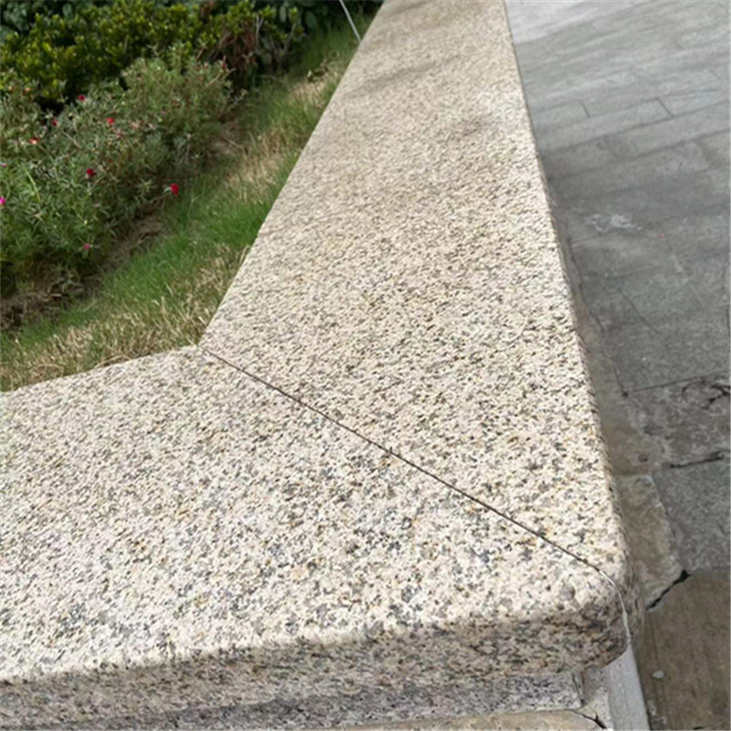 黄锈石地铺石黄锈石荔枝面花岗岩别墅外墙光面干挂(图1)